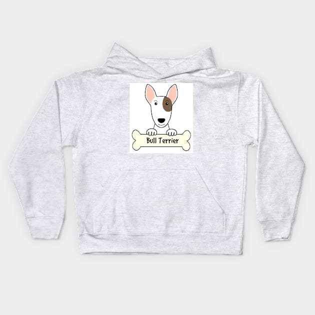 Bull Terrier Kids Hoodie by AnitaValle